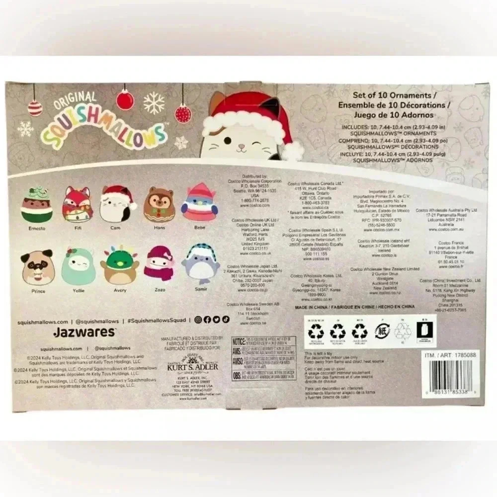 🚫SOLD🚫 Original Squishmallows Holiday Ornament Set - Picture 2 of 9